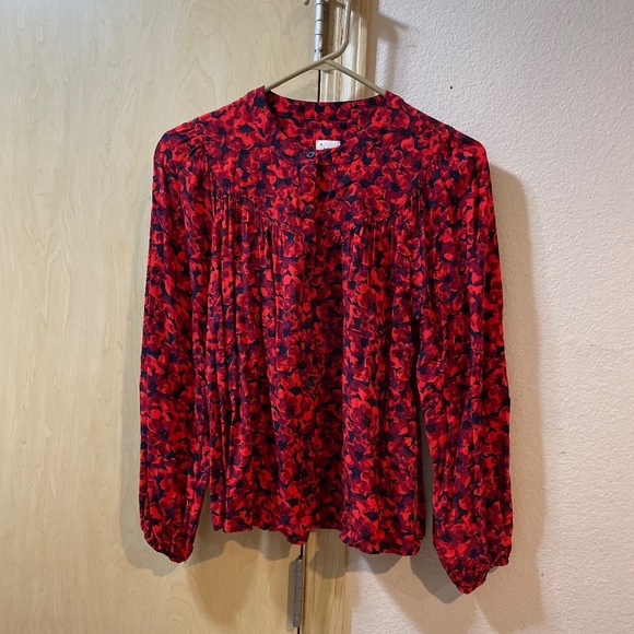 a new day Tops - Women XS Gorgeous A new day Casual Career Blouse Floral Button Front Long Sleeve